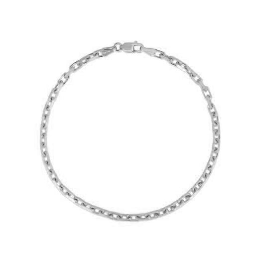 Bids.com 14k White Gold French Cable Chain Bracelet  (2.50 mm) Bracelets