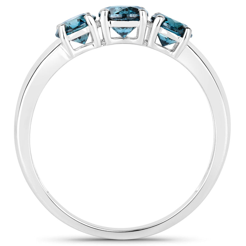 Bids.com 1.03 Carat Genuine Blue Diamond 14K White Gold Ring Rings