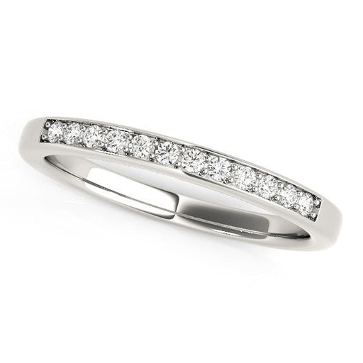 Bids.com 14k White Gold Diamond Wedding Band (1/8 cttw) Rings