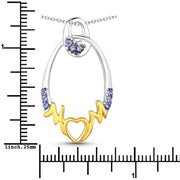 Bids.com 0.18 Carat Genuine Tanzanite .925 Sterling Silver Pendant Pendants