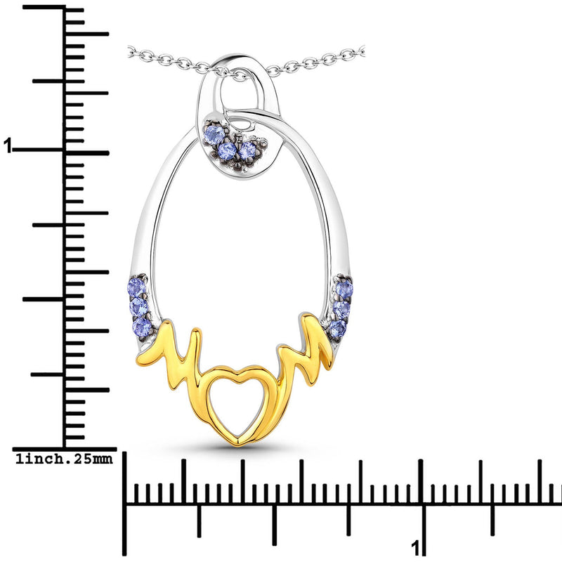 Bids.com 0.18 Carat Genuine Tanzanite .925 Sterling Silver Pendant Pendants