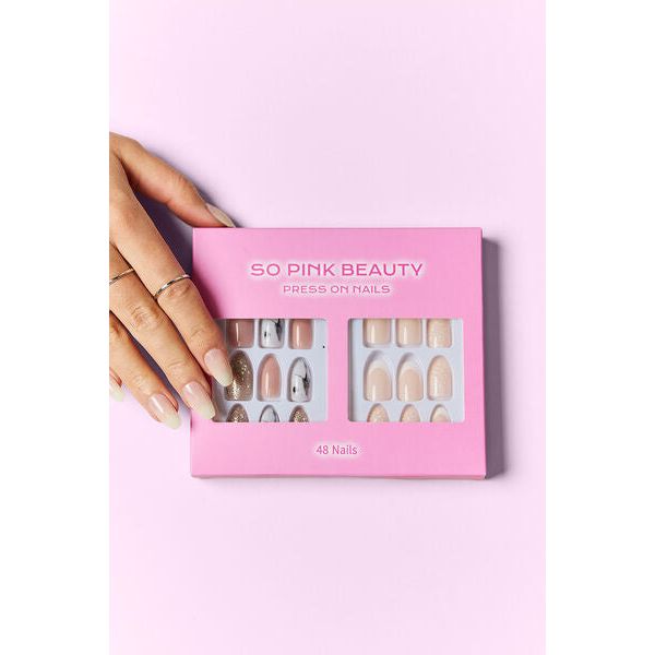 Mill's Beauty Supply SO PINK BEAUTY Press On Nails, 2 Packs