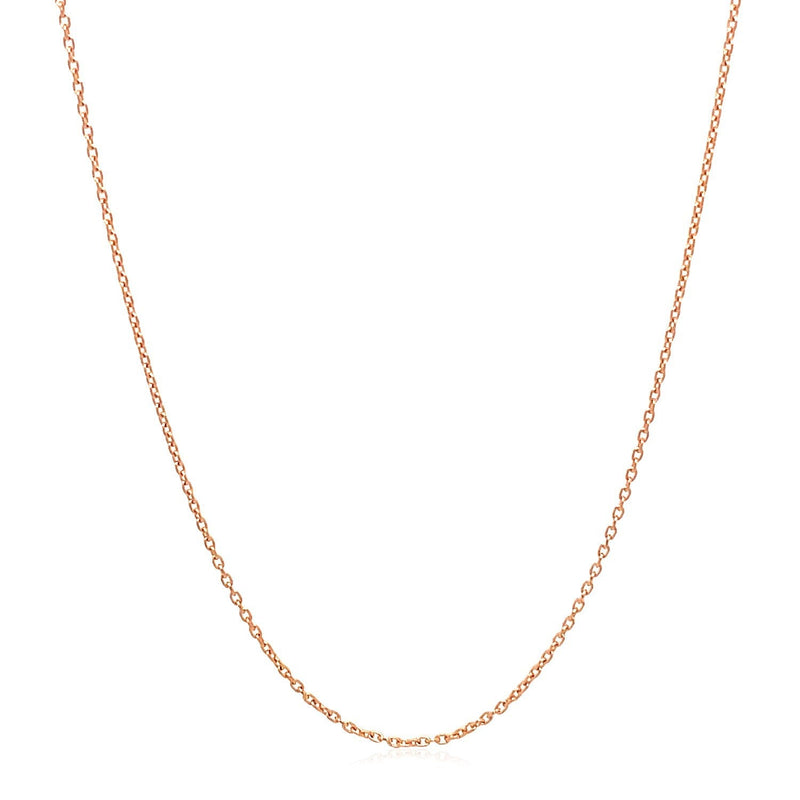 Bids.com 14k Rose Gold Oval Cable Link Chain 0.97mm Necklaces