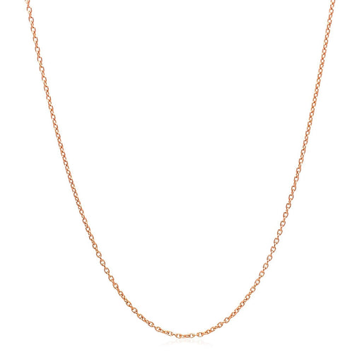Bids.com 14k Rose Gold Oval Cable Link Chain 0.97mm Necklaces