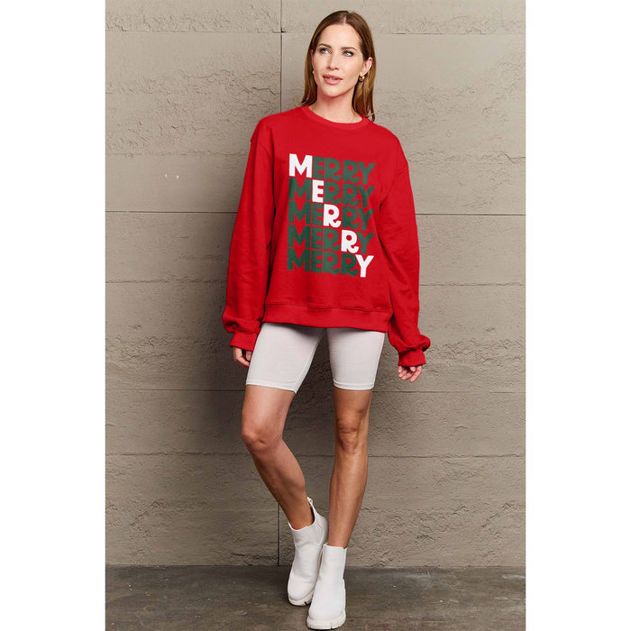 Simply Love MERRY Long Sleeve Sweatshirt