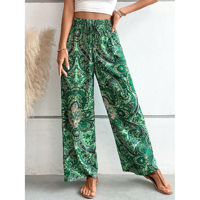 Printed Wide Leg Pants