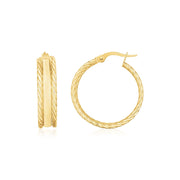 Bids.com 14K Yellow Gold Triple Row Hoop Earrings Earrings