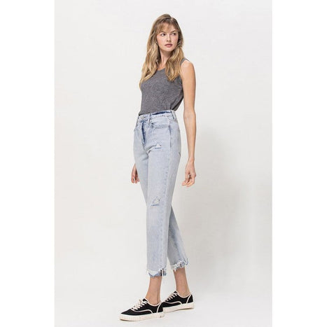 Vervet By Flying Monkey Super High Relaxed Cuffed Straight Jean