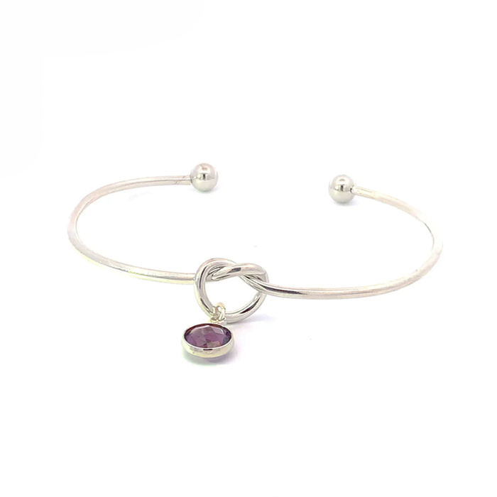 February Birthstone Knot Bracelet