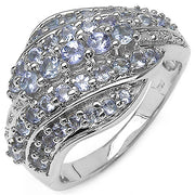 Bids.com 1.22 Carat Genuine Tanzanite .925 Sterling Silver Ring Rings