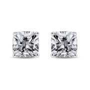 Bids.com 14K White Gold 1 1/2 Cttw Clarity Enhanced Princess Cut Diamond Solitaire Stud Earrings (I-J Color, I1-I2 Clarity) Earrings