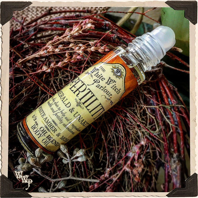 WhiteWitchParlour.com FERTILITY Elixir 1/3oz. Body Oil Rollon. For Creation, New Beginnings & Abundant Opportunities. aromatherapy, perfume, oils