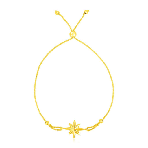 Bids.com 14k Yellow Gold Adjustable Bracelet with Star Bracelets