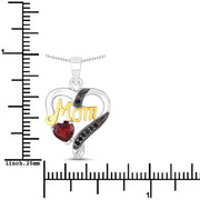 Bids.com 0.55 Carat Genuine Garnet and Black Spinel .925 Sterling Silver Pendant Pendants