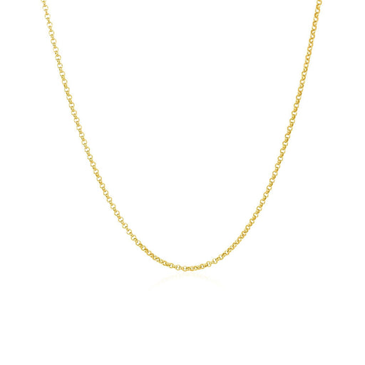 Bids.com 14k Yellow Gold Diamond Cut Rolo Chain 1.1mm Necklaces