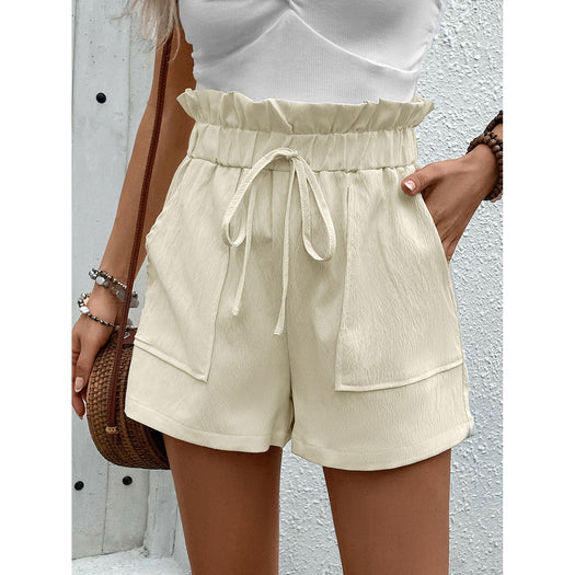 Paperbag Waist Shorts with Pockets