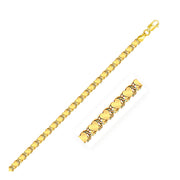 Bids.com 3.3mm 14k Yellow Gold Heart Anklet Accessories