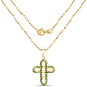 Bids.com 14K Yellow Gold Plated 3.11 Carat Genuine Ethiopian Opal and Chrome Diopside .925 Sterling Silver Pendant Pendants