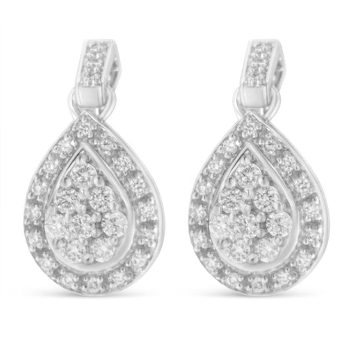 Bids.com 10k White Gold Round Cut Diamond Earrings (0.75 cttw, H-I Color, I1-I2 Clarity) Earrings