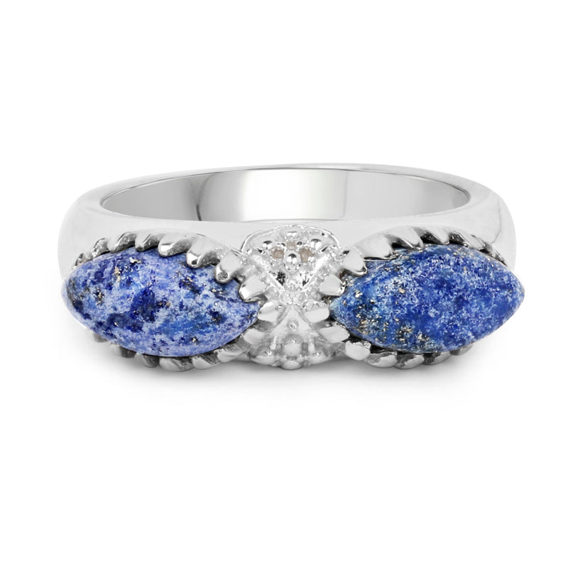 Bids.com 2.28 Carat Genuine Lapis Lazuli .925 Sterling Silver Ring Rings