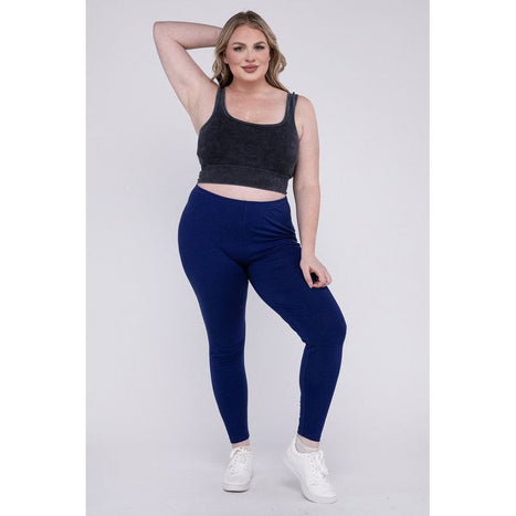 Plus Premium Cotton Full Length Leggings