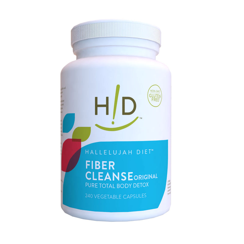 Hallelujah Diet Fiber Cleanse Capsules - Natural Colon Cleanse - (240 Count) Fiber and Detox