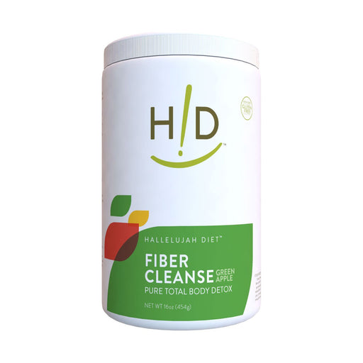 Hallelujah Diet Fiber Cleanse Powder - Natural Colon Cleanse - (Green Apple, 16 oz)