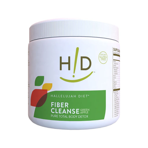 Hallelujah Diet Fiber Cleanse Powder - Natural Colon Cleanse - (Green Apple, 8 oz)