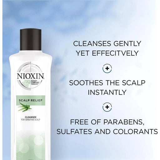Nioxin Scalp Relief Cleanser Shampoo for Sensitive Dry and Itchy Scalp 6.7 Oz