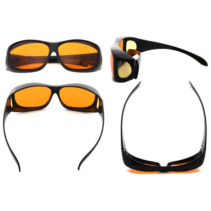 Eyekeeper - Blue Light Blocking Fitover Glasses Orange Sleeping Eyeglasses Dsxm1806