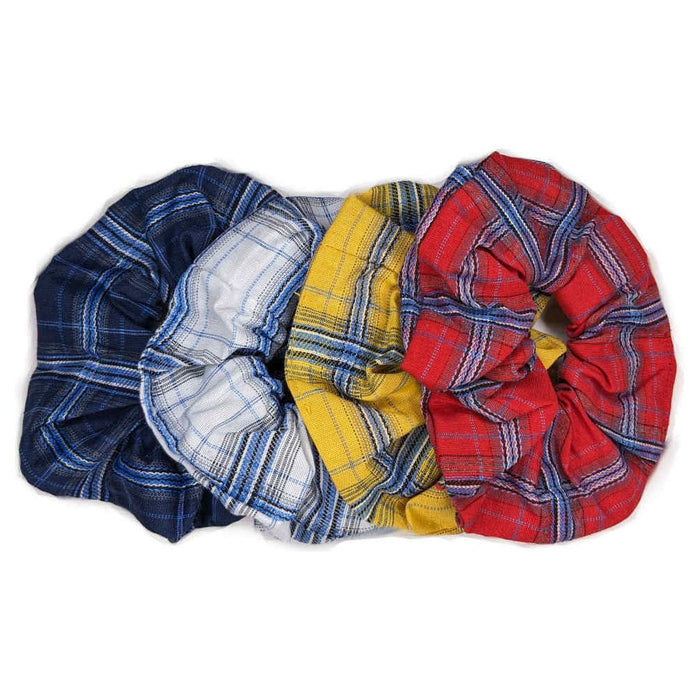 Threddies Large Plaid Scrunchies