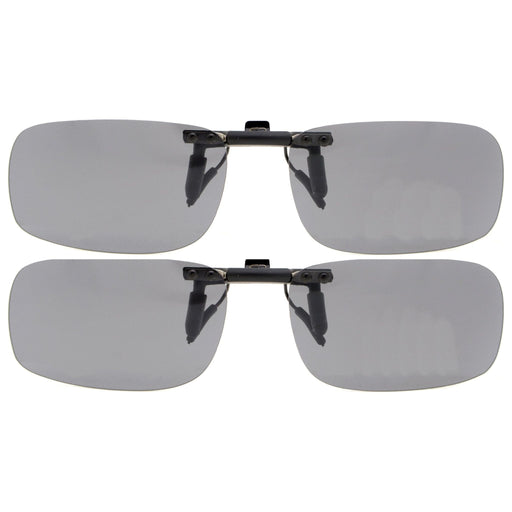2 Pack Flip-up Clip-on Sunglasses Polarized JQ1 (53MMx33MM)