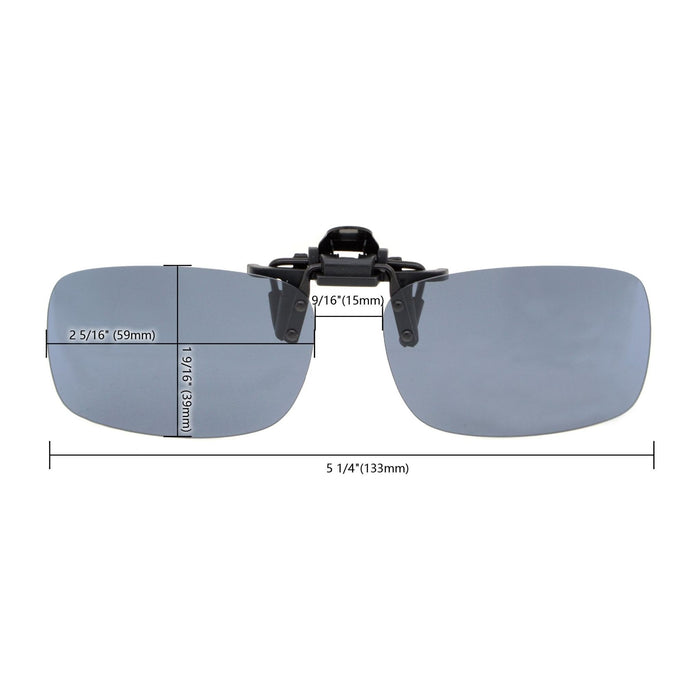 eyekeeper.com - 3 Pack Flip-up Clip-on Sunglasses Polarized JQ2 (59MMx39MM)