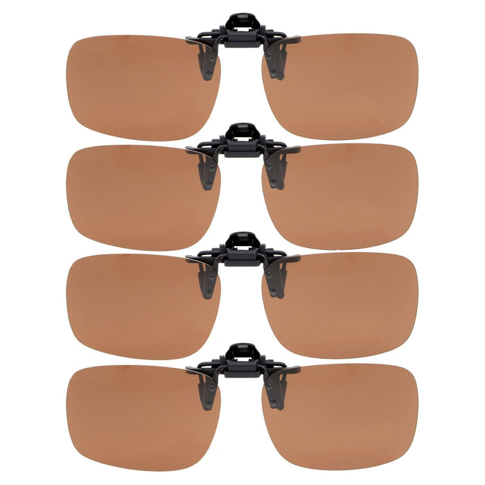 Eyekeeper - 4 Pack Flip-Up Clip-On Sunglasses Polarized Jq3 (60Mmx43Mm)