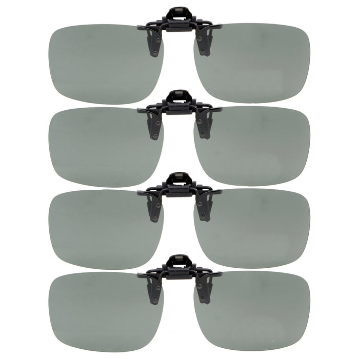 Eyekeeper - 4 Pack Flip-Up Clip-On Sunglasses Polarized Jq3 (60Mmx43Mm)