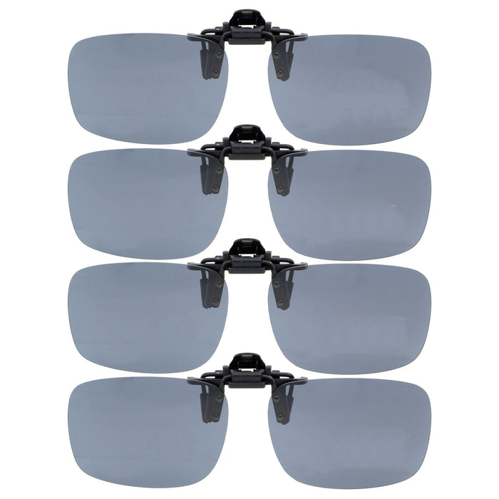 Eyekeeper - 4 Pack Flip-Up Clip-On Sunglasses Polarized Jq3 (60Mmx43Mm)