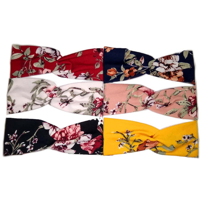 Threddies Floral Turban Twist Headbands