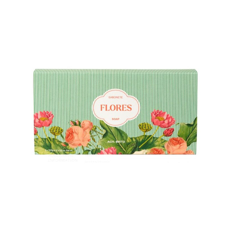 Ach. Brito Ach Brito Flores Soap Box 3x100g Bar Soap Dark Gray