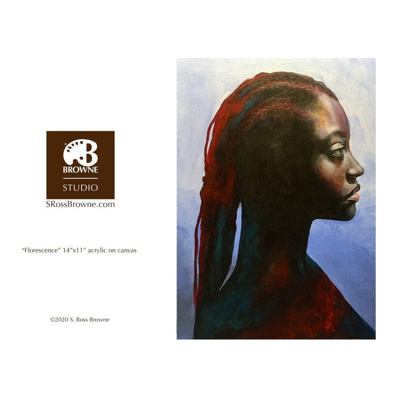 Adiva Naturals 'FLORESCENCE' S. Ross Browne Greeting Card: 5x7 Frame Ready Art