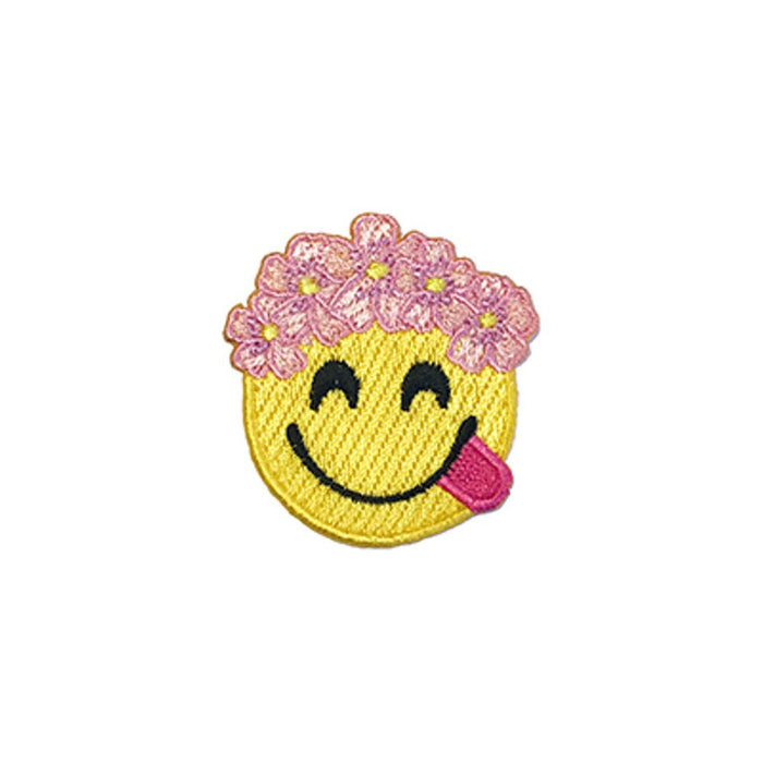 Threddies Emoji With Flower Crown Patch