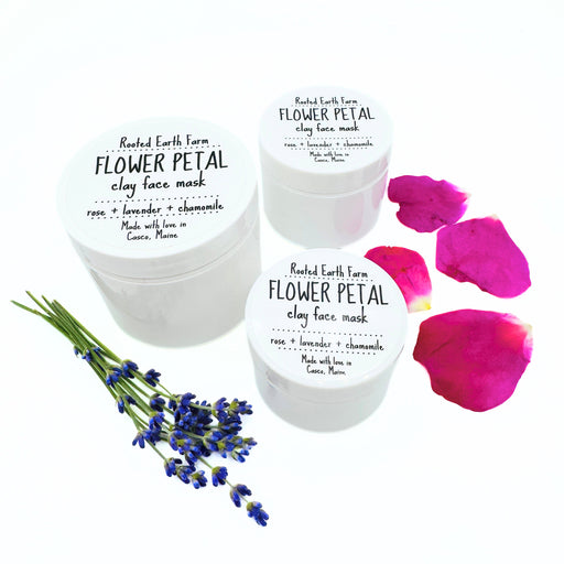 Rooted Earth Farm + Apothecary Flower Petal Clay Face Mask Face Masks + Scrubs