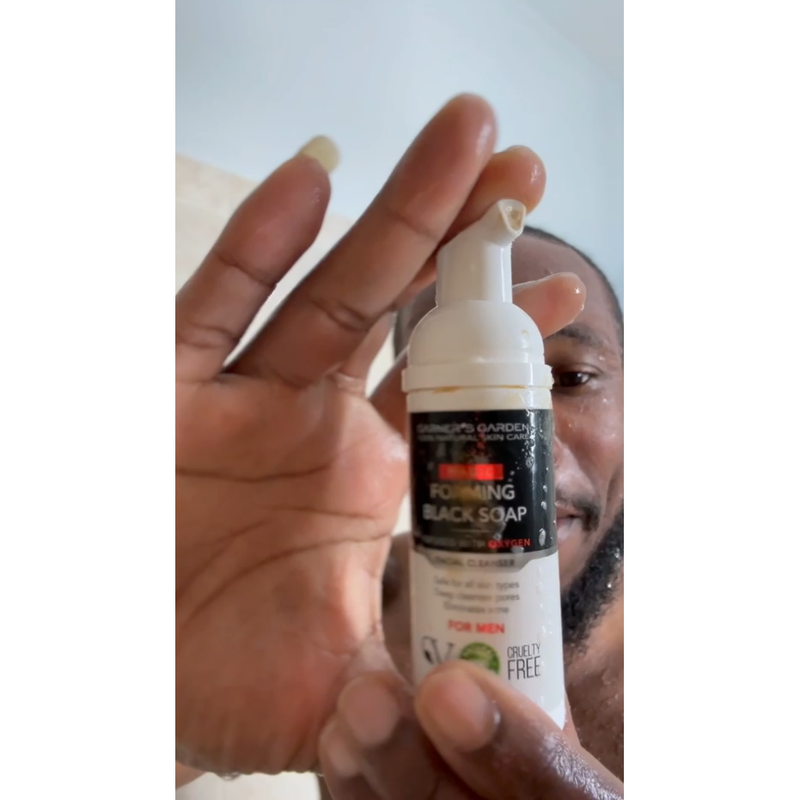 Garner's Garden African Black Soap Facial Cleanser | Men's | H2O2 Facial Cleanser