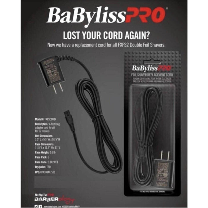 Babylisspro Foil Shaver Replacement Cord #Fxfscord