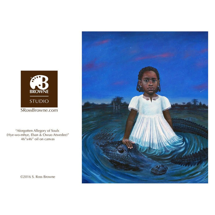 Adiva Naturals - Adiva Naturals - A FORGOTTEN ALLEGORY OF SOULS' S. Ross Browne Greeting Card: 5x7 Frame Ready