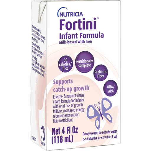Nutricia Nutricia Fortini Infant Formula, Ready-to-Feed Liquid, 4 fl oz (118 mL) Cartons - Case of 12 Baby Formula