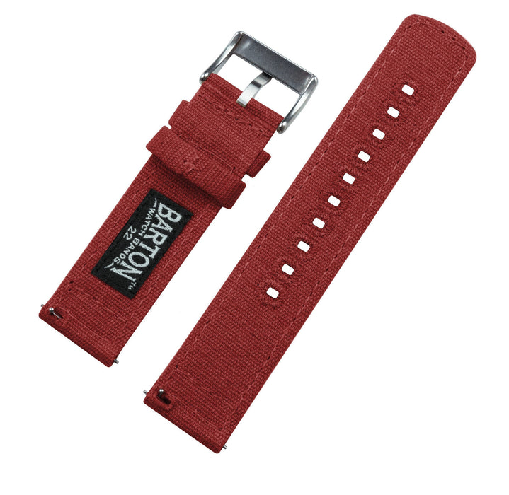 Fossil Q Red Canvas Watch Band by Barton Watch Bands