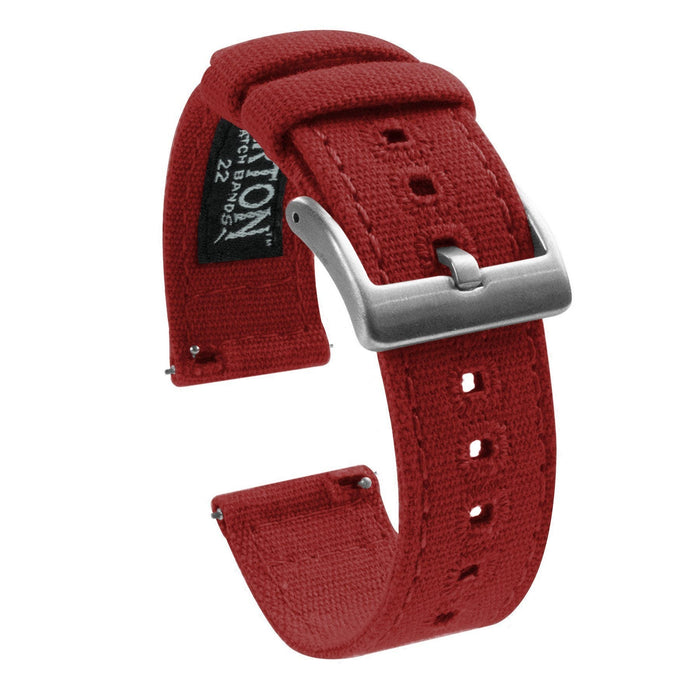 Fossil Q Red Canvas Watch Band by Barton Watch Bands