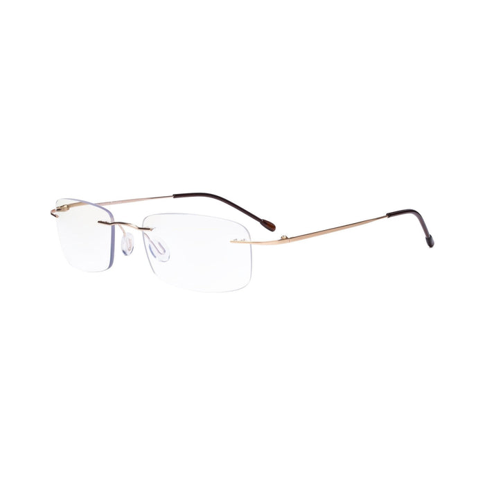 Eyekeeper.Com - Rimless Progressive Multifocus Reading Glasses Metal Mwk8