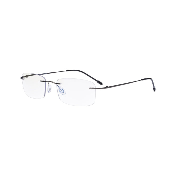 Eyekeeper.Com - Rimless Progressive Multifocus Reading Glasses Metal Mwk8