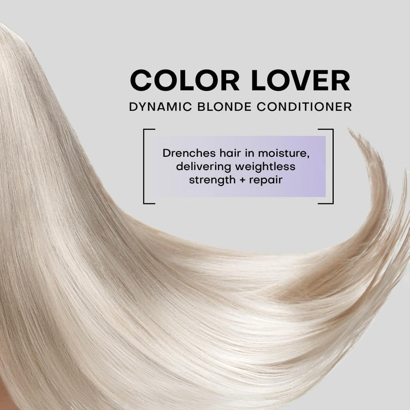 VIP Extensions Framesi Color Lover Dynamic Blonde Conditioner, Purple Conditioner, Sulfate Free Conditioner, Color Treated Hair 16.9 Oz Hair Care